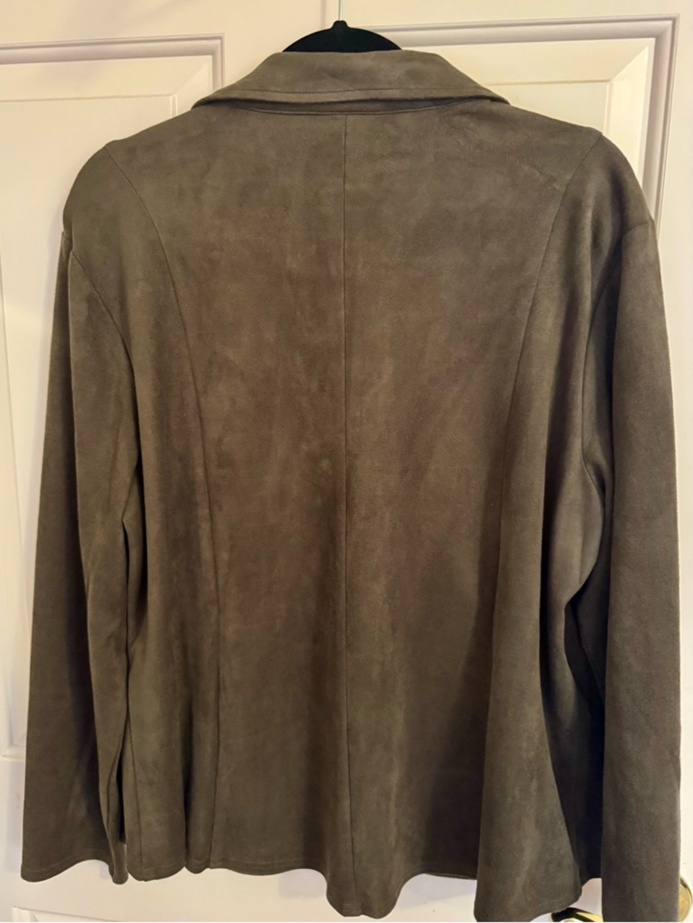**NWT** Style & Co. Olive Suede-Look Moto Zip Jacket XL - Picture 3 of 11